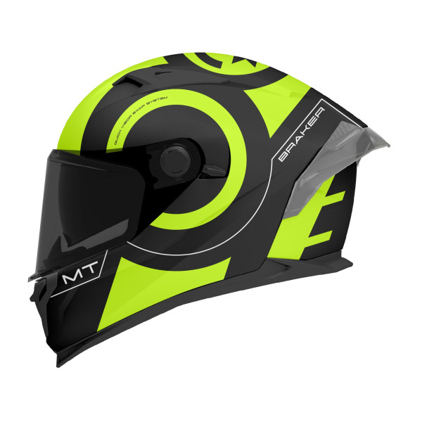 MT Helmets MT Braker SV Inox A3 Matt Blk Fluo Yell
